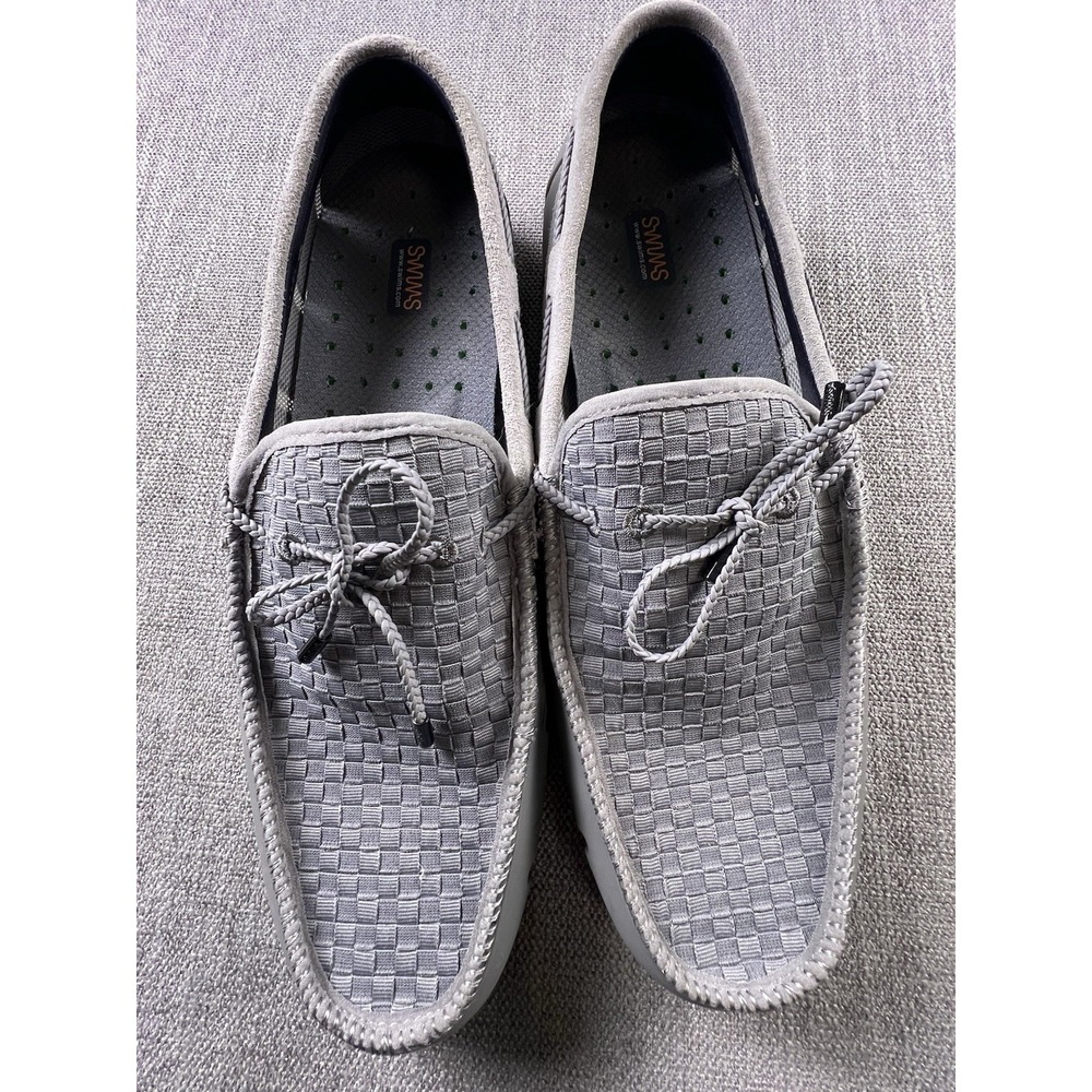 Swims Loafers Men's 13 Gray Woven Driving Casual Preppy Lightweight Shoes